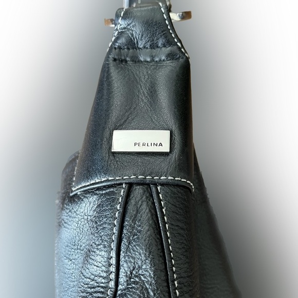 Perlina New York Handbag - Black Leather - Picture 3 of 5